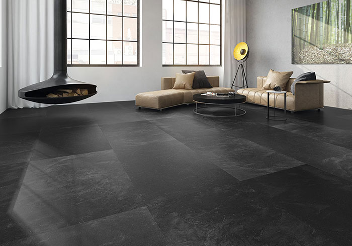 Black and White Natural Stone flooring 