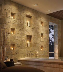 Beautiful Natural Stones Tile Wall Cladding of Bedroom