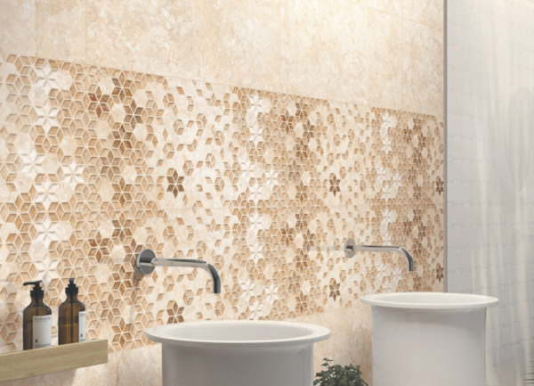 Matt and Glossy finish of rayon tiles looks elegant in bathroom