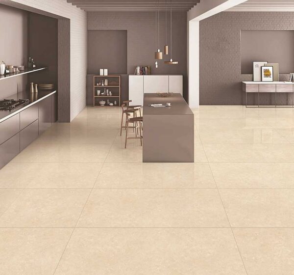 Antico Crema GVT Floor Tiles looks Stunning in Kitchen offered by Kajaria