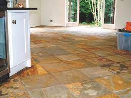 Tan hue of natural stone flooring for exterior space