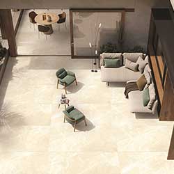 GVT Floor Tiles of Emali Beige at Livingroom