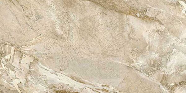 Beige hue with Stone finish of Tuscan Ocre Gvt floor tiles by Kajaria