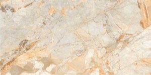 Beige Shade with Polished Finish of Breccia Aurora GVT Floor Tiles by Kajaria
