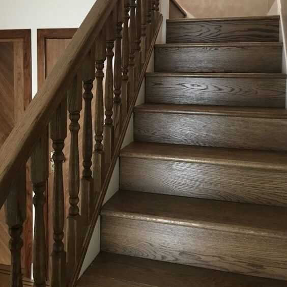Wood Finish Staircase steps and riser  Tiles